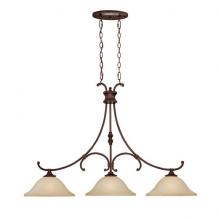 Capital 3568BB - Three Light Burnished Bronze Island Light