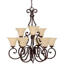 Capital 3729MBZ-268 - Nine Light Medium Bronze Up Chandelier