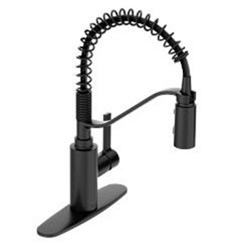 Matte Black One-Handle Pulldown Kitchen Faucet