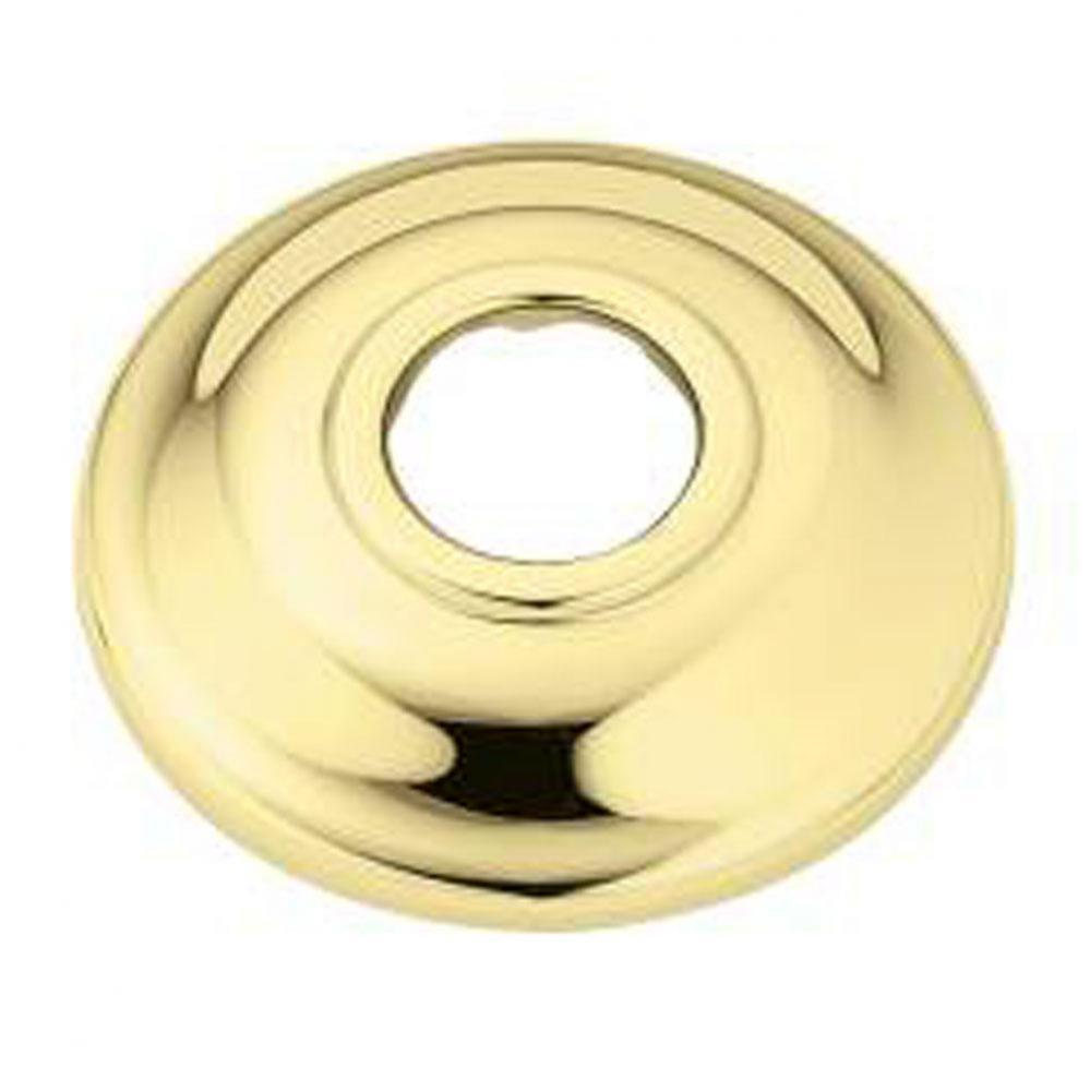 Polished brass shower arm flange