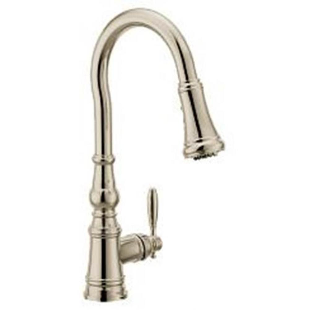 Polished Nickel One-Handle Kitchen Faucet