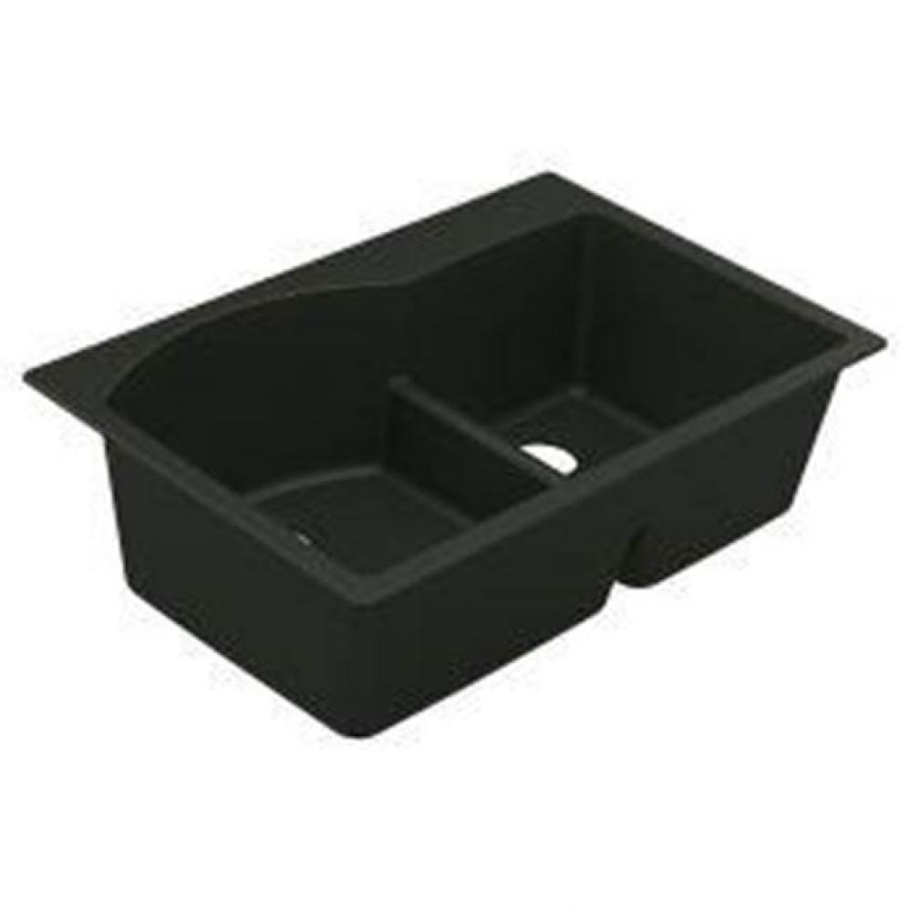 33&apos;&apos;x22&apos;&apos; granite granite double bowl dual mount sink