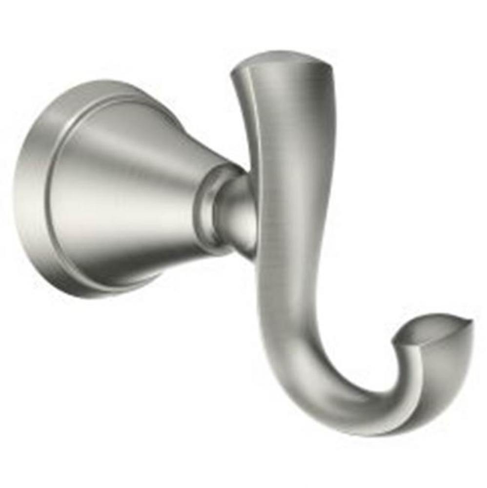 Brushed Nickel Double Robe Hook