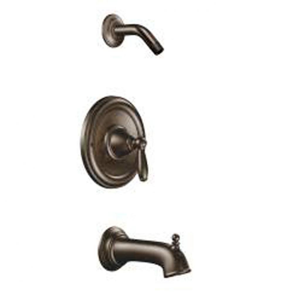 Oil rubbed bronze Posi-Temp(R) tub/shower