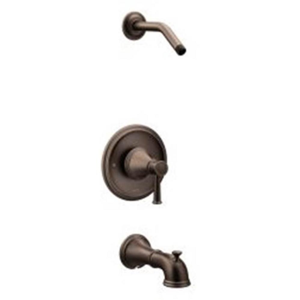 Oil rubbed bronze Posi-Temp(R) tub/shower