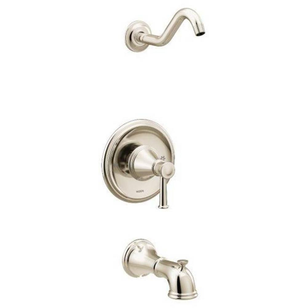 Polished nickel Moentrol tub/shower