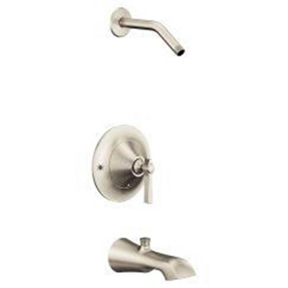 Brushed nickel Posi-Temp(R) tub/shower