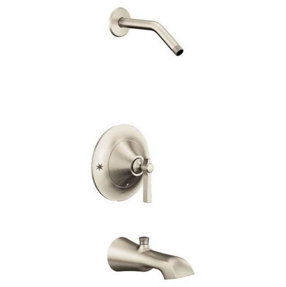 Brushed nickel Moentrol tub/shower