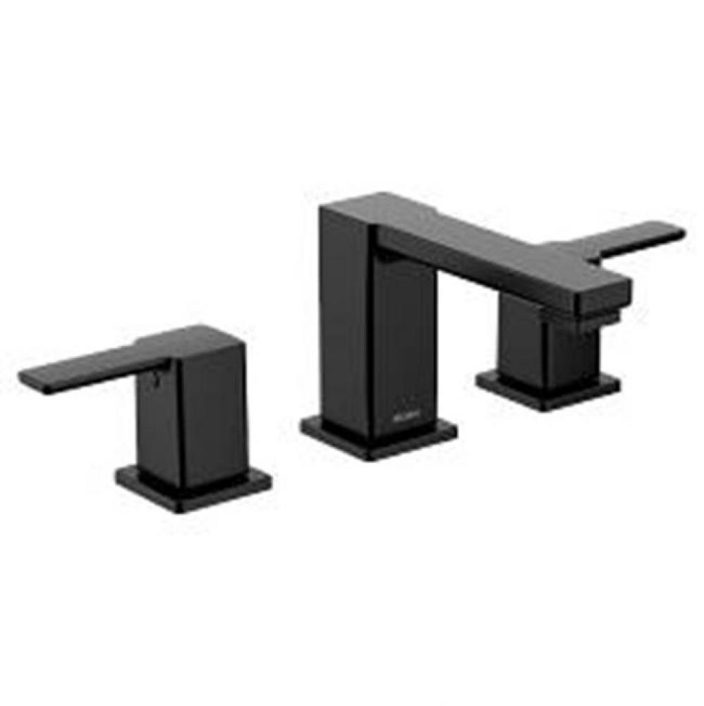 Matte black two-handle bathroom faucet