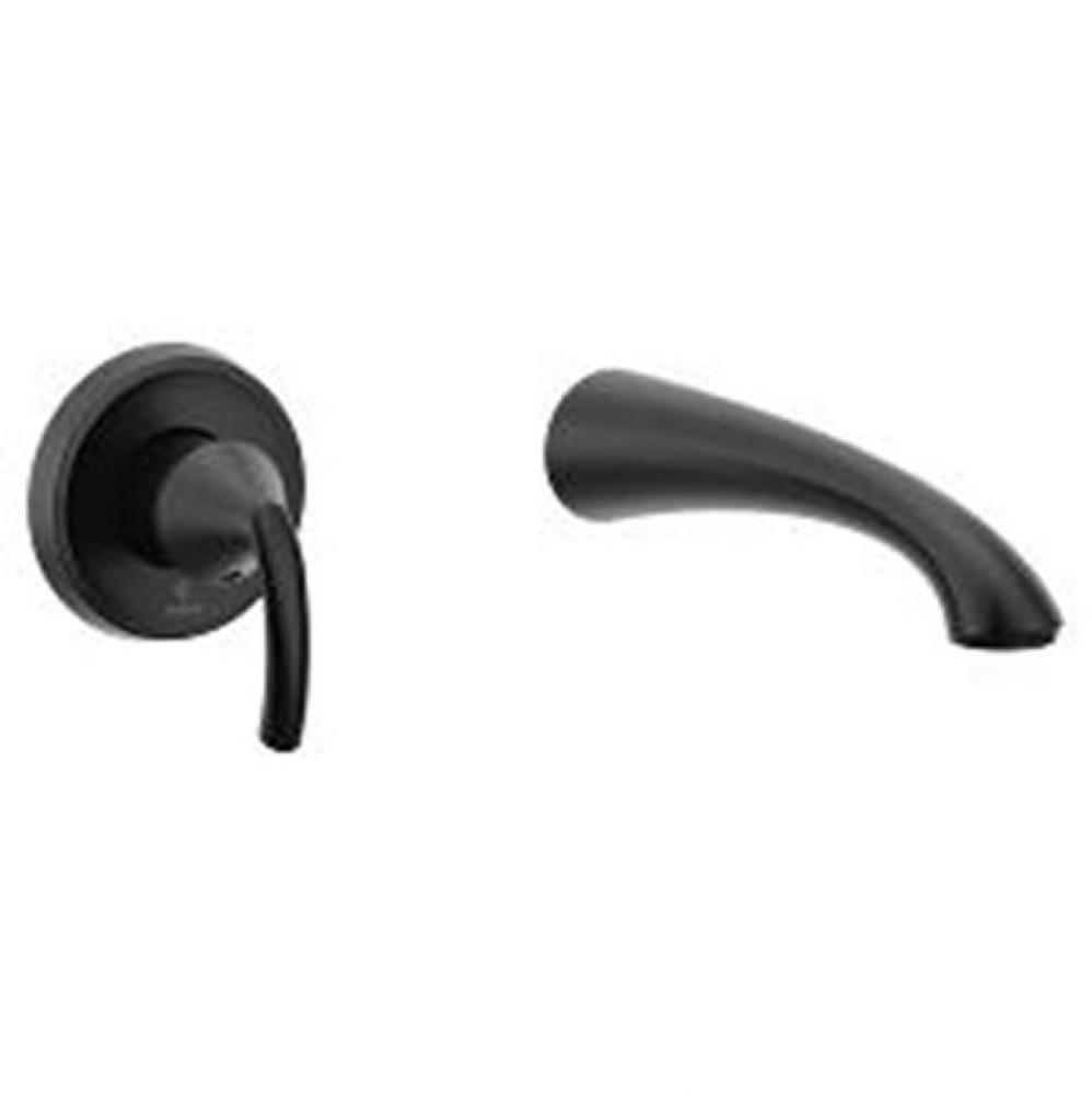 Glyde 1H Wall Mount Tub Filler, Matte Black