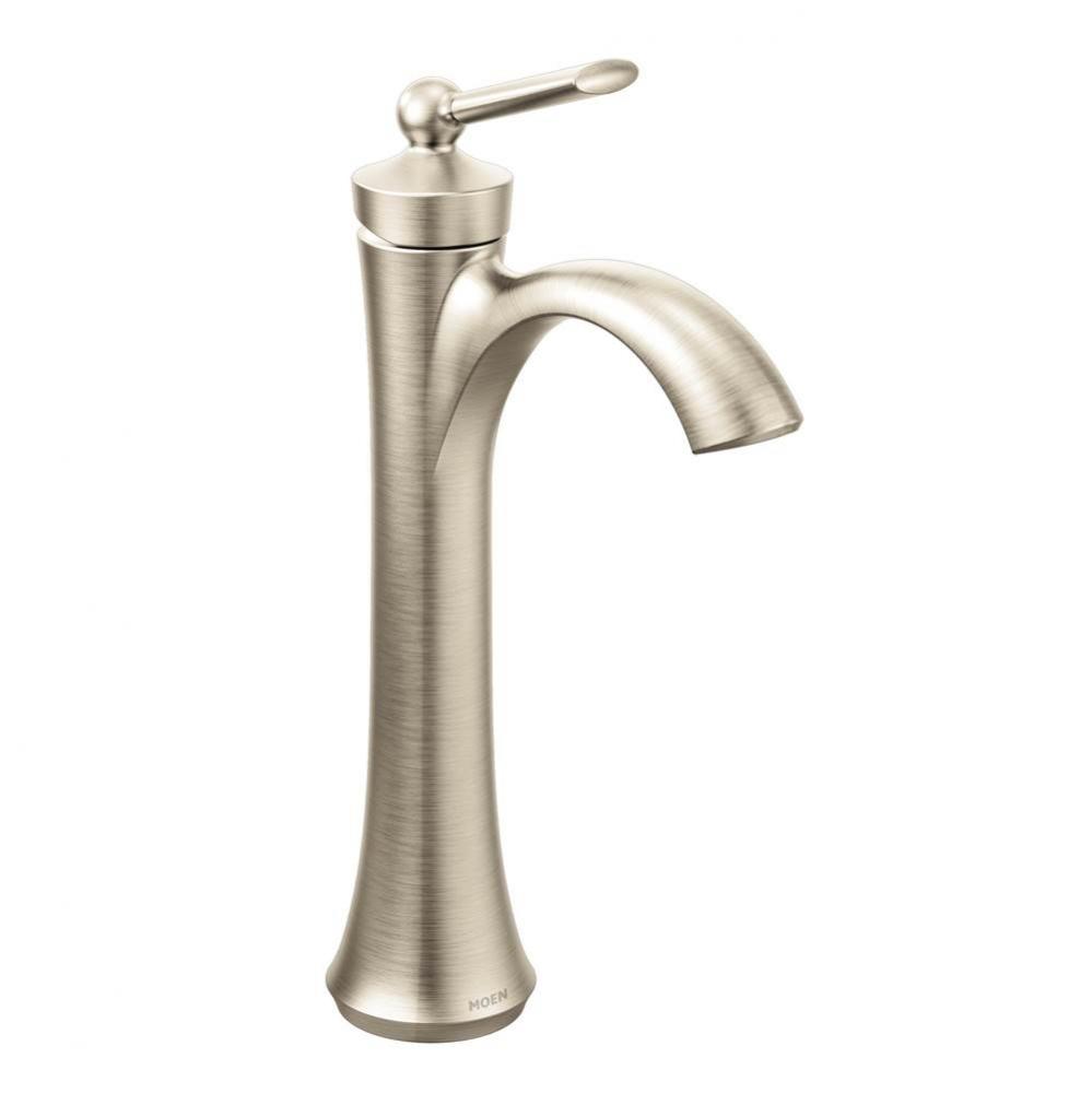 Wynford One-Handle High Arc Vessel Bathroom Faucet, Brushed Nickel