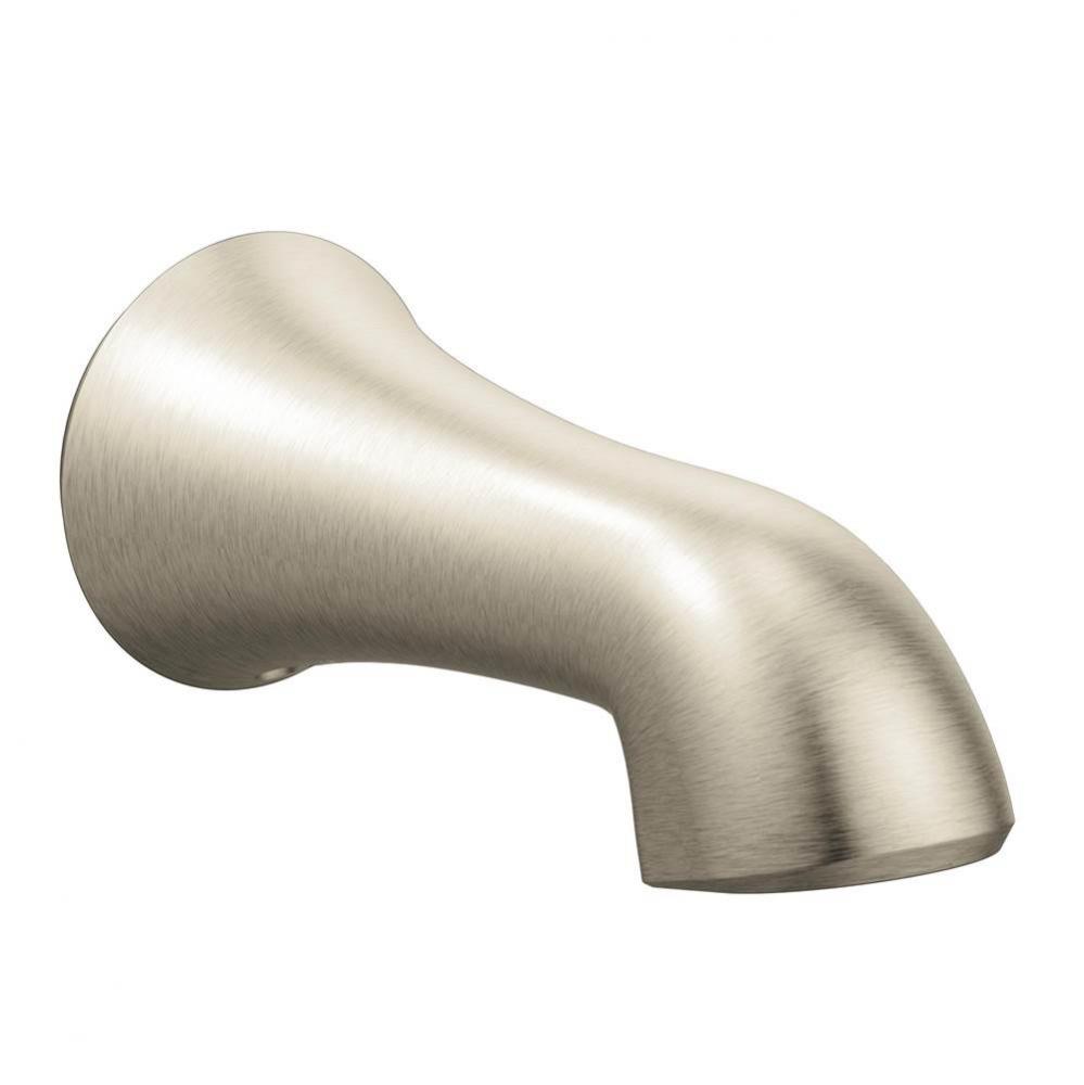 Wynford Replacement Tub Non-Diverter Spout 1/2-Inch Slip Fit Connection, Brushed Nickel