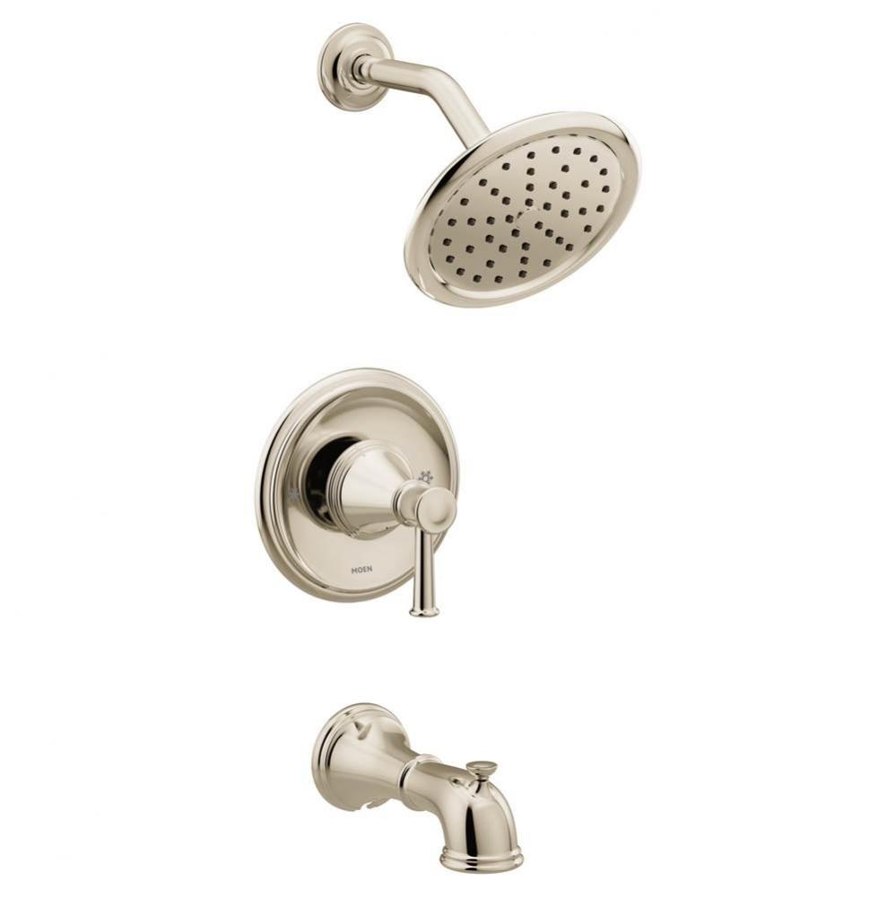 Belfield Single-Handle 1-Spray Posi-Temp Eco Tub and Shower Faucet Trim Kit in Polished Nickel (Va