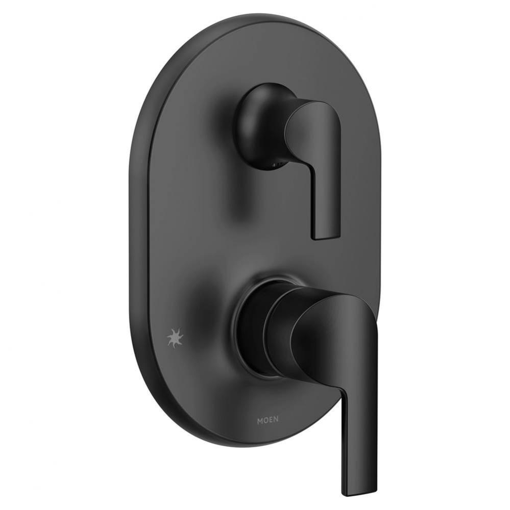 Doux M-CORE 3-Series 2-Handle Shower Trim with Integrated Transfer Valve in Matte Black (Valve Sol
