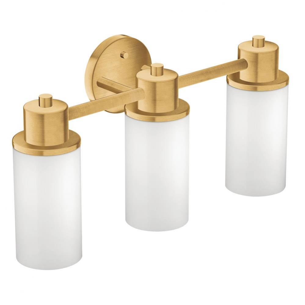 Brushed Gold Three Globe Bath Light