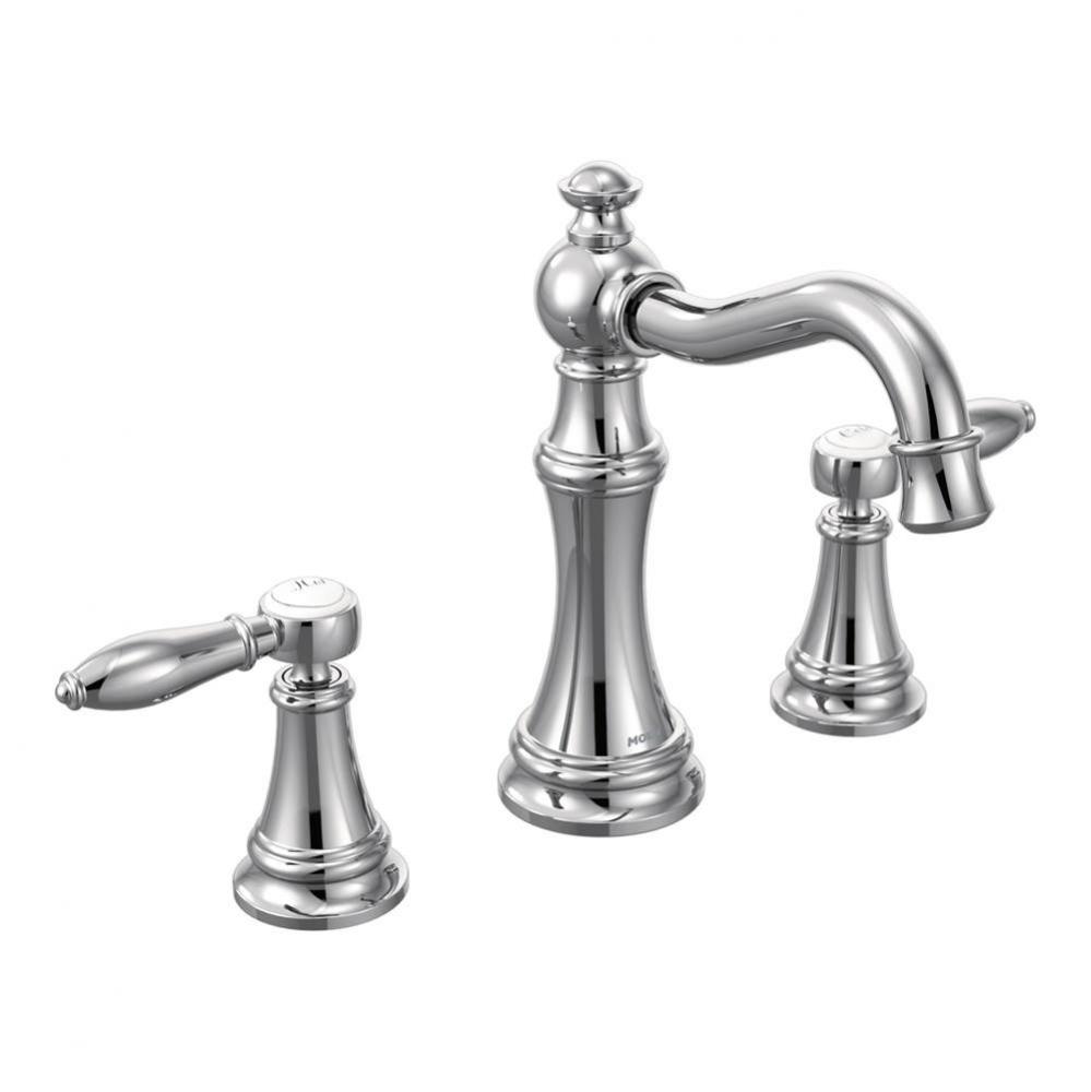 Weymouth 8 in. Widespread 2-Handle High-Arc Bathroom Faucet Trim Kit in Chrome (Valve Sold Separat