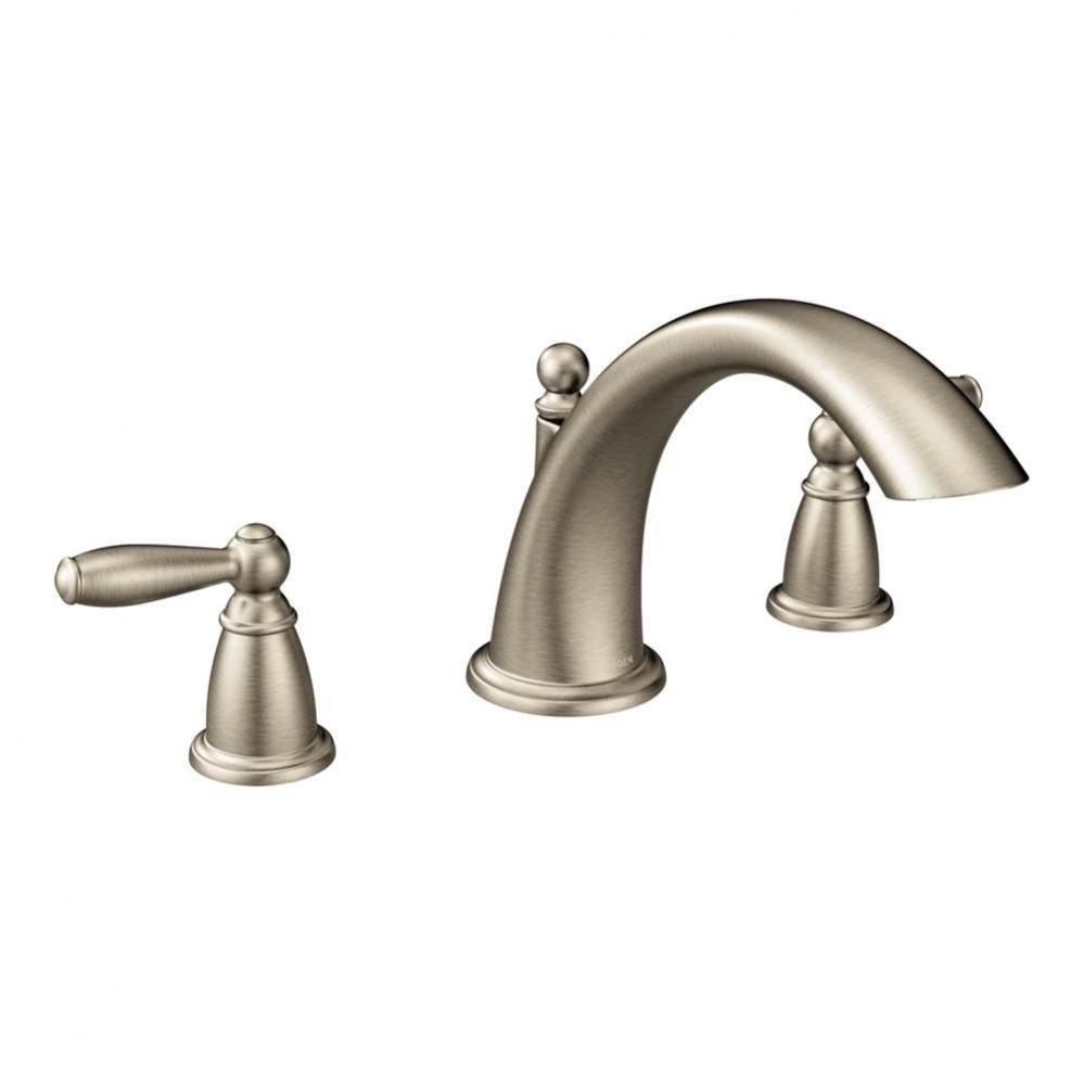 Brantford 2-Handle Deck-Mount Roman Tub Faucet Trim Kit in Brushed Nickel (Valve Sold Separately)