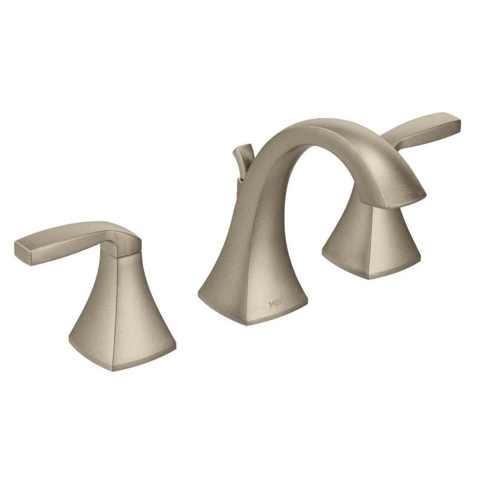 Voss 8 in. Widespread 2-Handle High-Arc Bathroom Faucet Trim Kit in Brushed Nickel (Valve Sold Sep