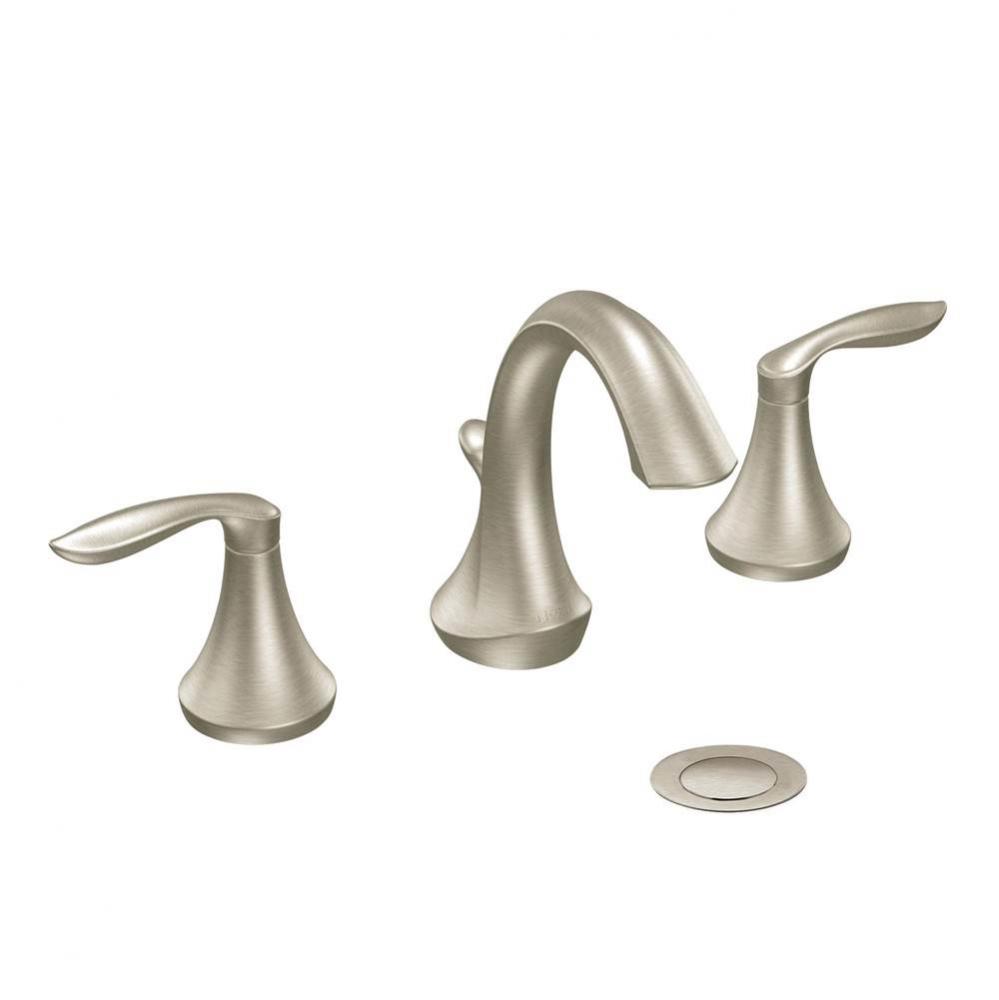 Eva 8 in. Widespread 2-Handle High-Arc Bathroom Faucet Trim Kit in Brushed Nickel (Valve Sold Sepa