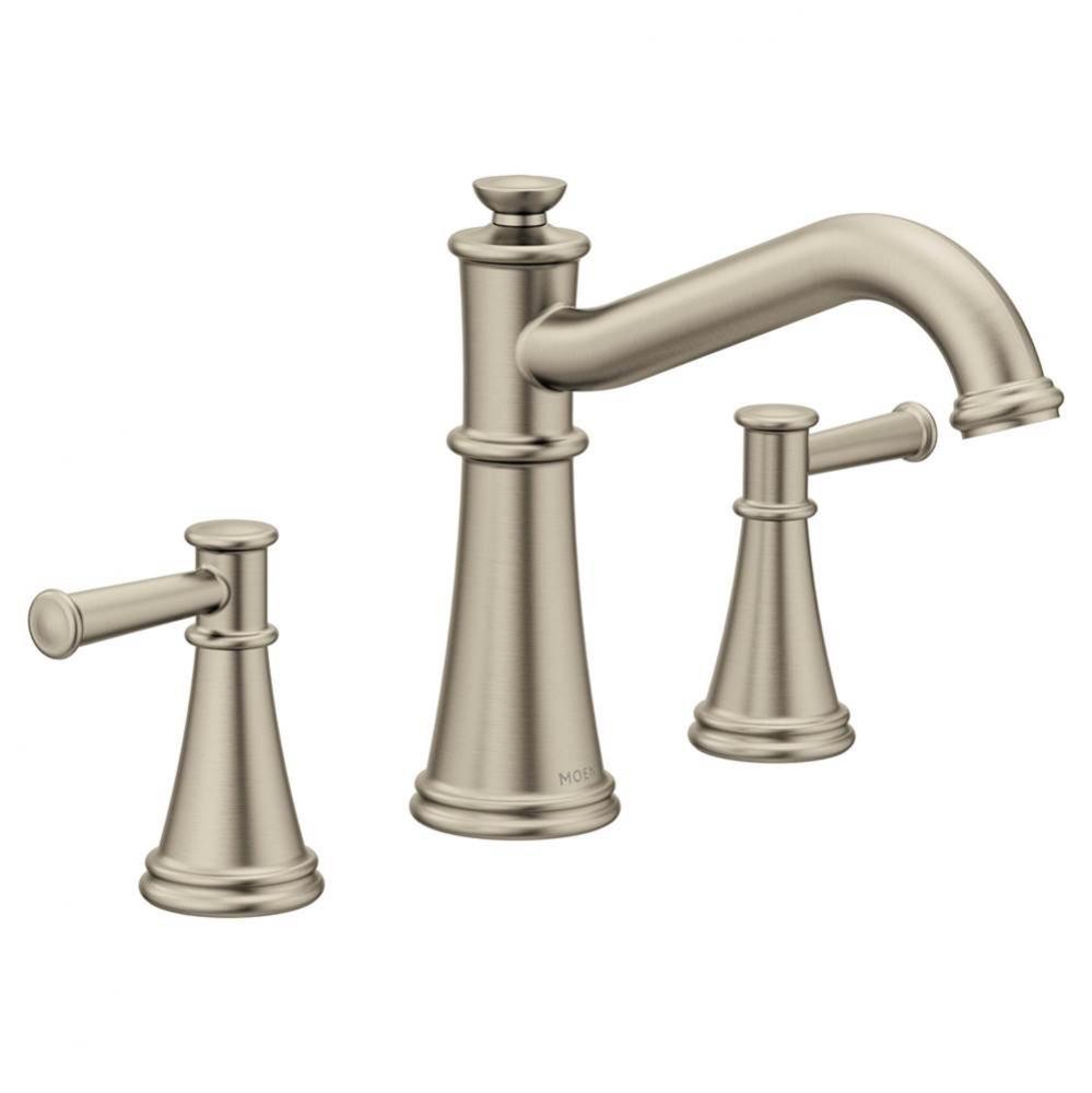 Belfield 2-Handle Deck-Mount Roman Tub Faucet in Brushed Nickel (Valve Sold Separately)