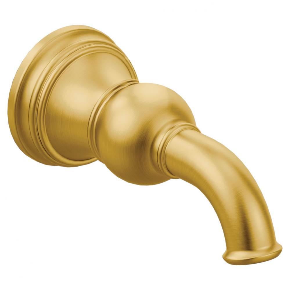 Weymouth 1/2-Inch Slip Fit Connection Non-Diverting Tub Spout, Brushed Gold