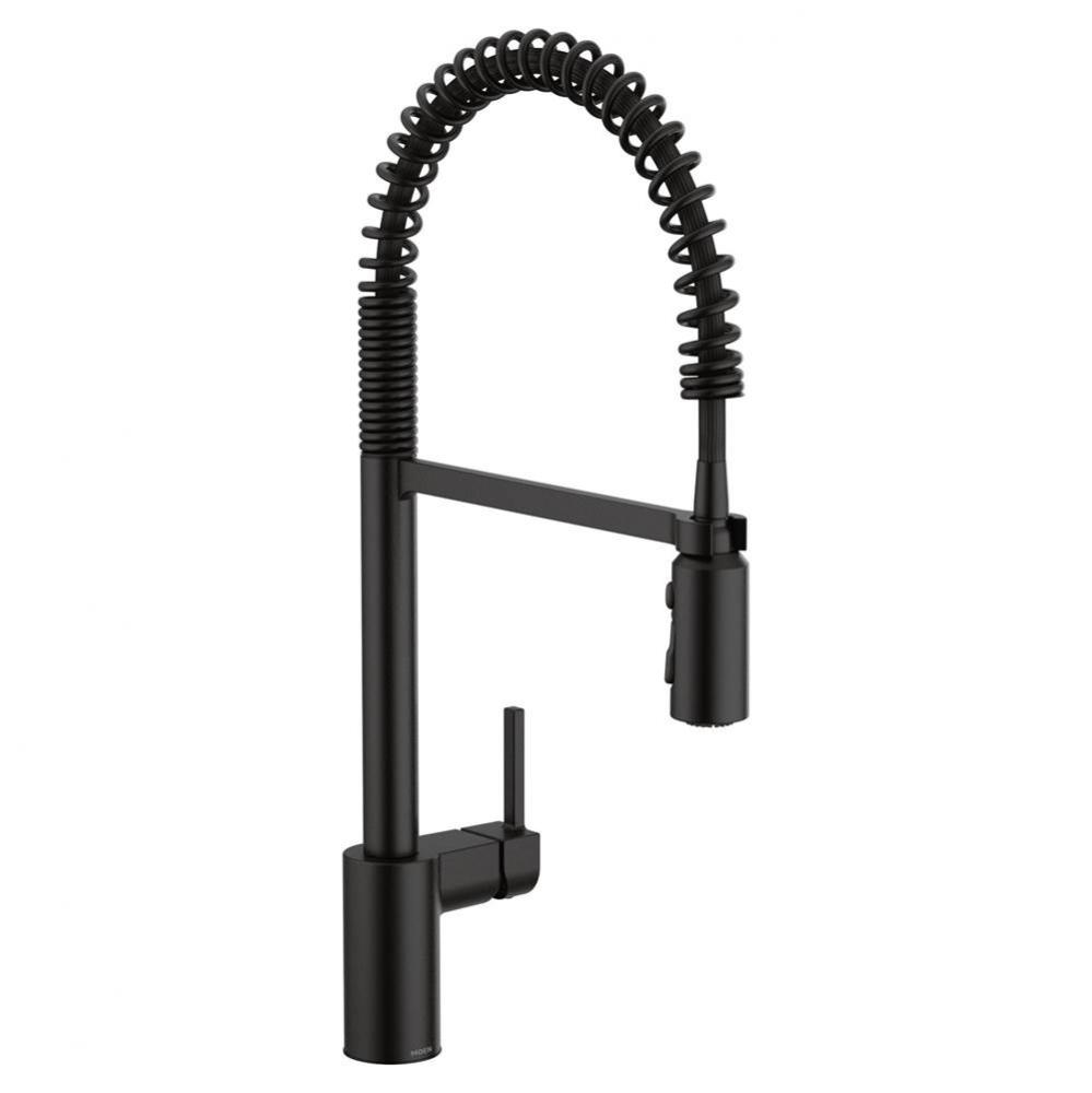 Align One Handle Pre-Rinse Spring Pulldown Kitchen Faucet with Power Boost, Matte Black