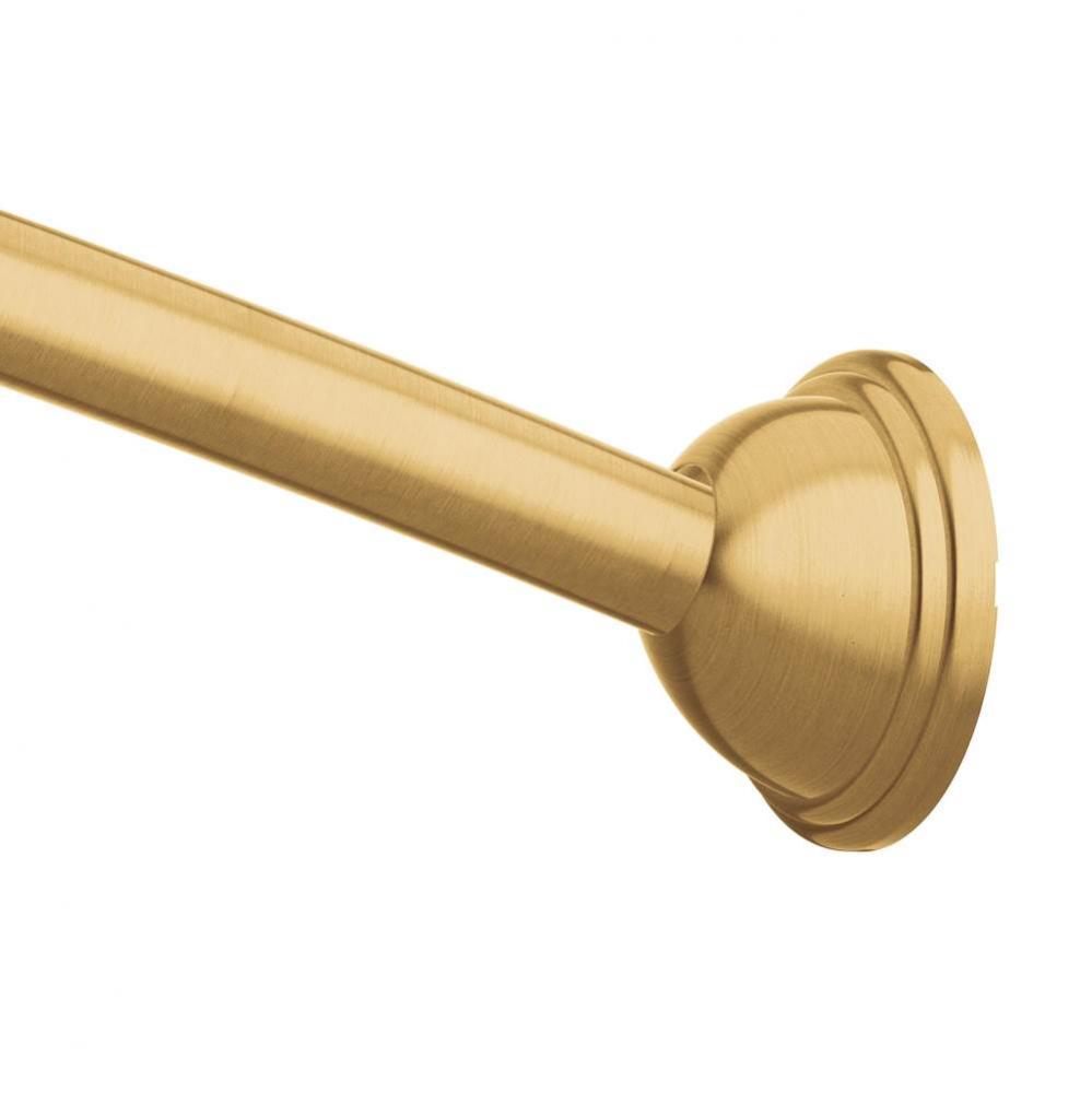 Brushed Gold Adjustable Curved Shower Rod