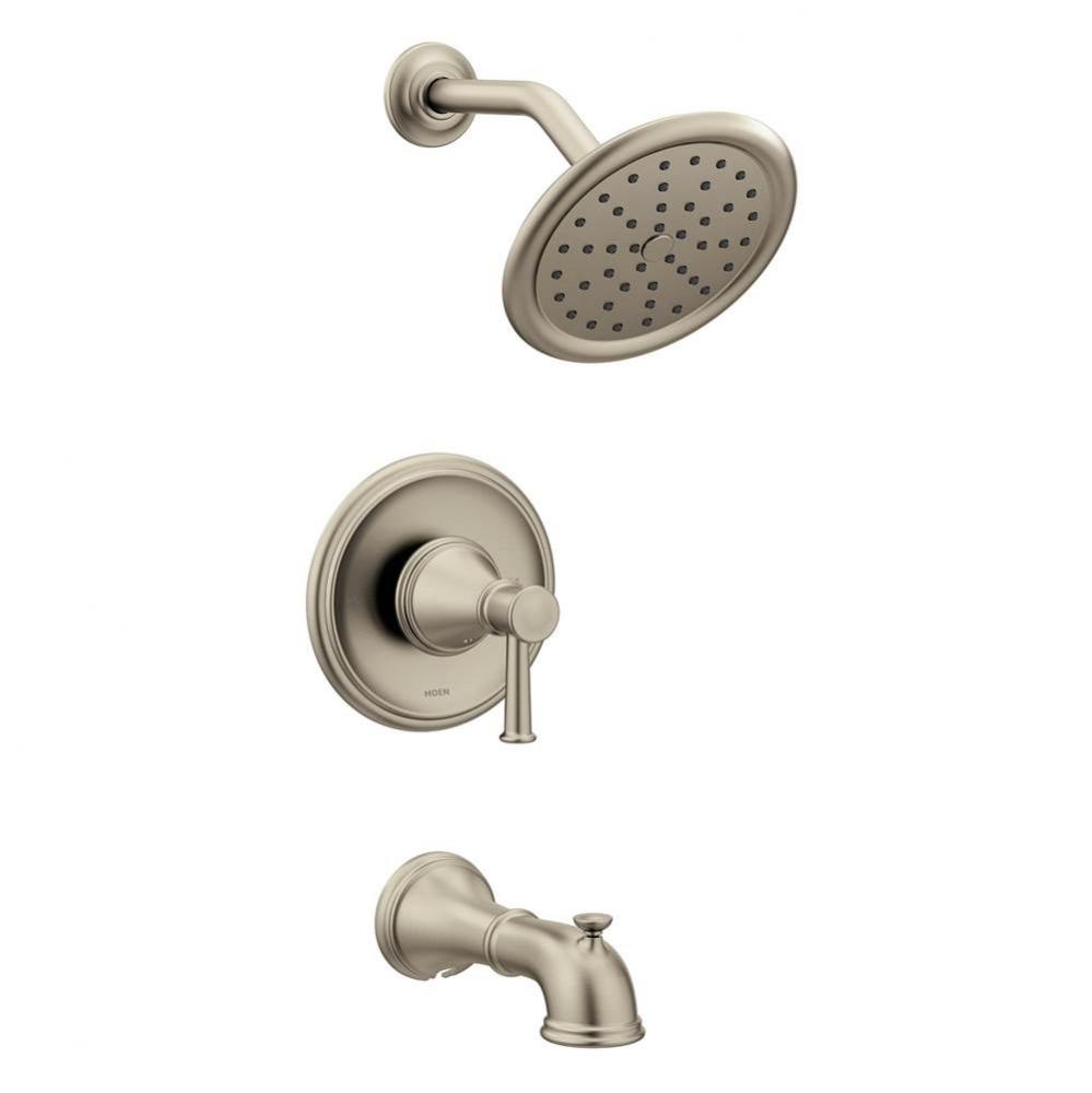Belfield Single-Handle 1-Spray Posi-Temp Tub and Shower Faucet Trim Kit in Brushed Nickel (Valve S