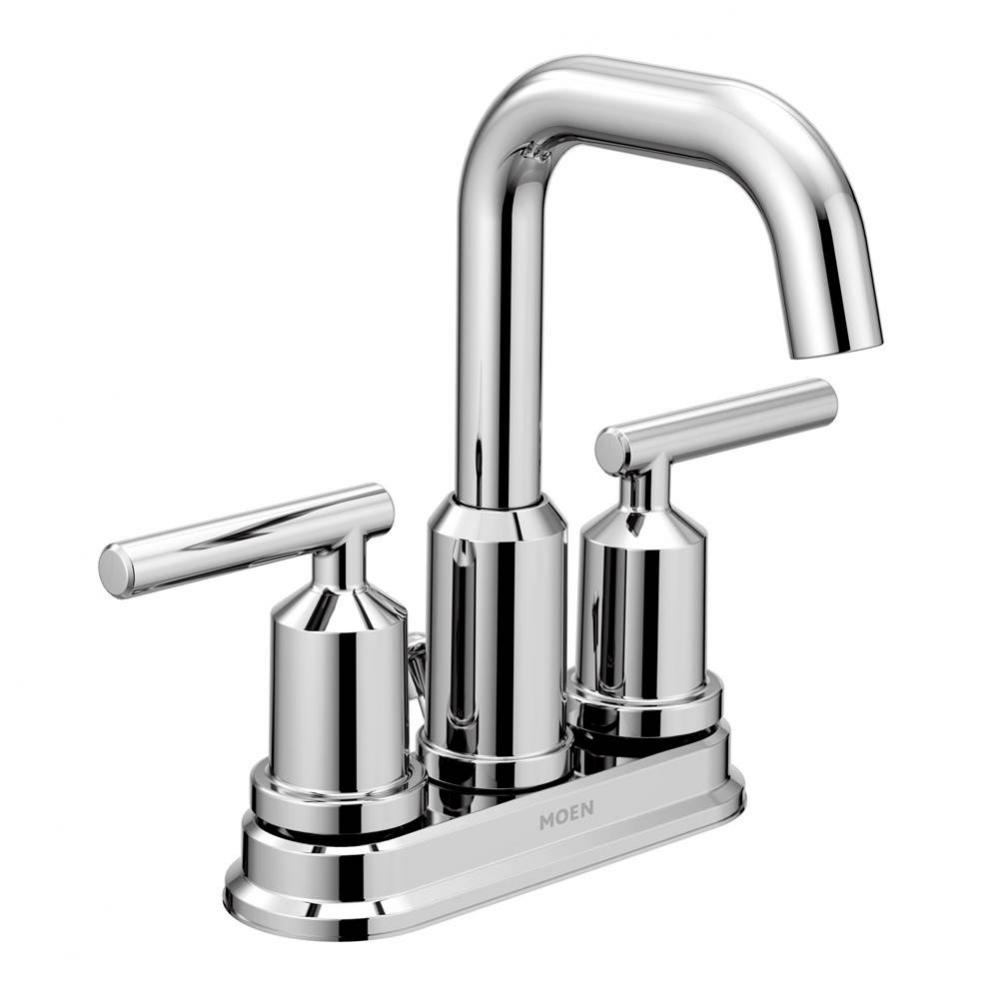Gibson Two-Handle Centerset High Arc Modern Bathroom Faucet with Drain Assembly, Chrome
