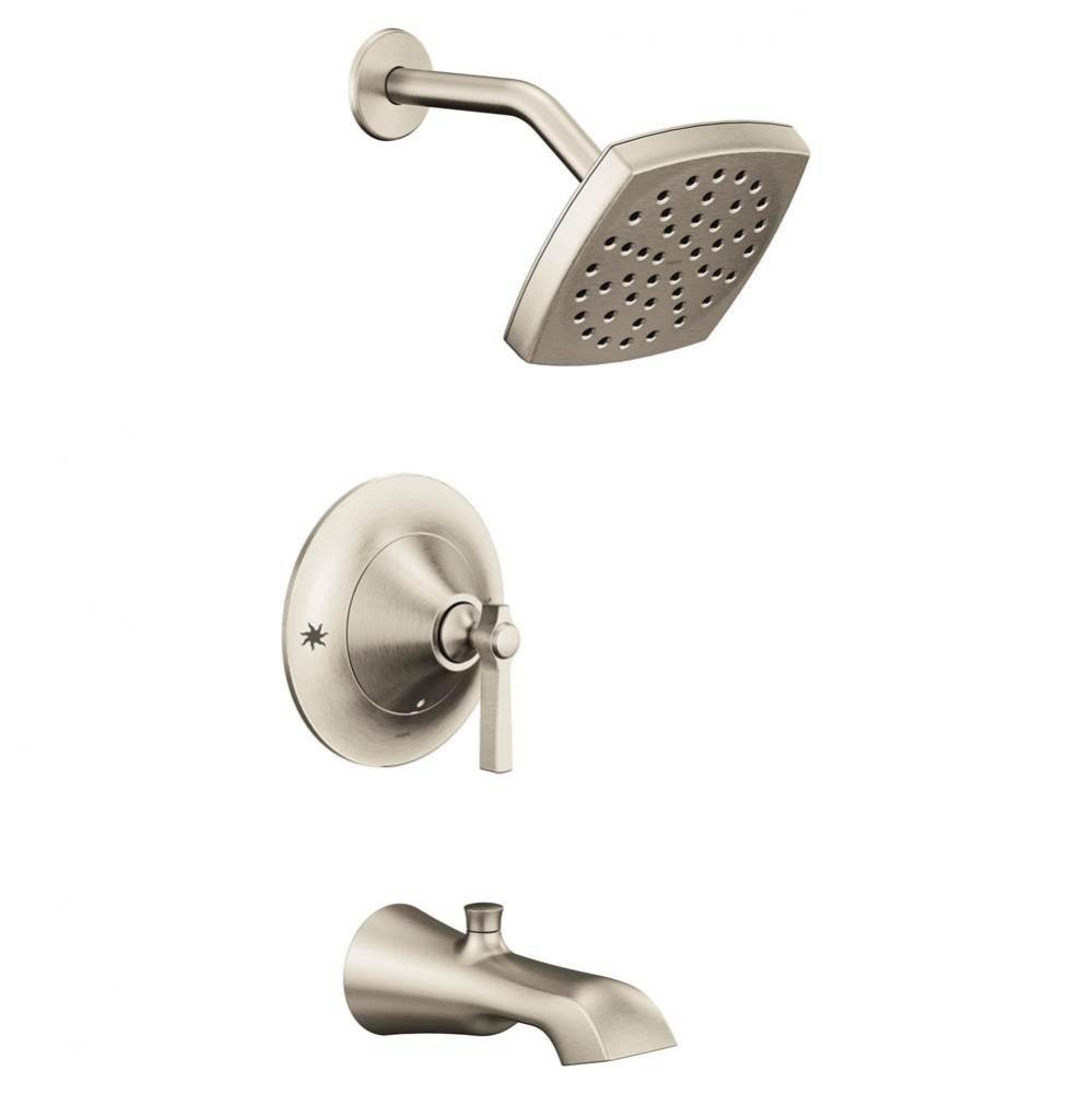 Flara Posi-Temp Rain Shower 1-Handle Tub and Shower Faucet Trim Kit in Chrome (Valve Sold Separate