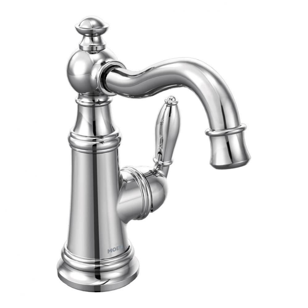 Weymouth One-Handle Single Hole Traditional Bathroom Sink Faucet with Drain Assembly, Chrome