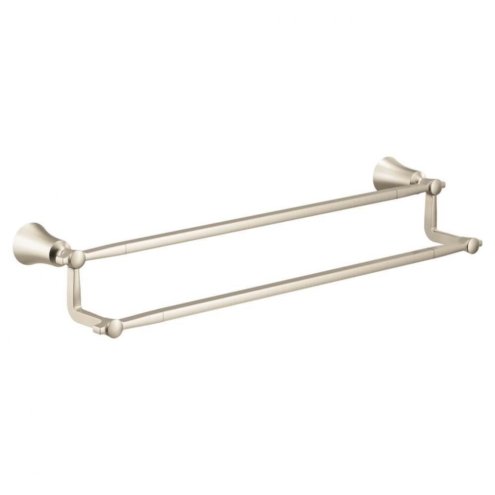 Brushed Nickel 24&apos;&apos; Double Towel Bar