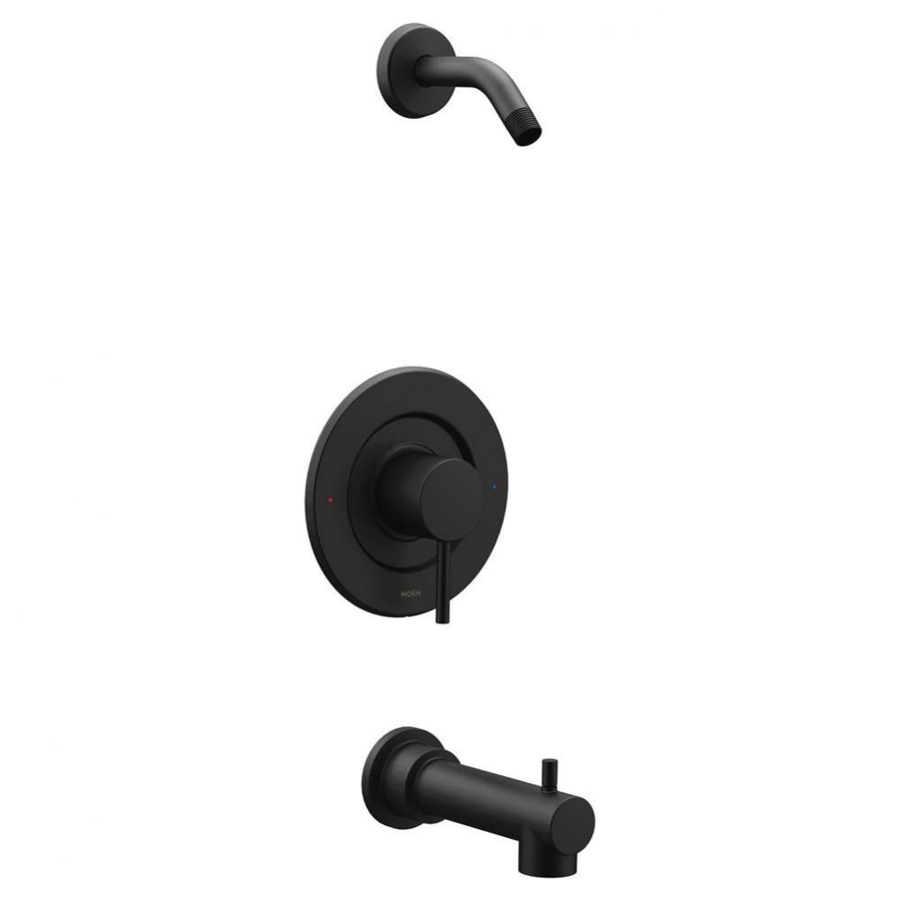 Align Moentrol Single-Handle Tub and Shower Faucet Trim Kit in Matte Black (Valve and Shower Head