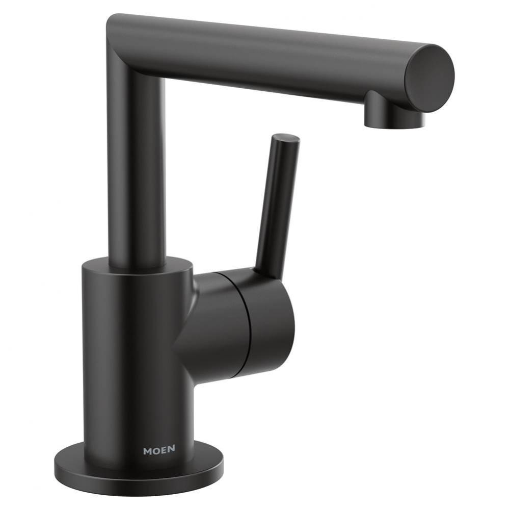 Arris One-Handle Single Hole Modern Bathroom Faucet, Matte Black