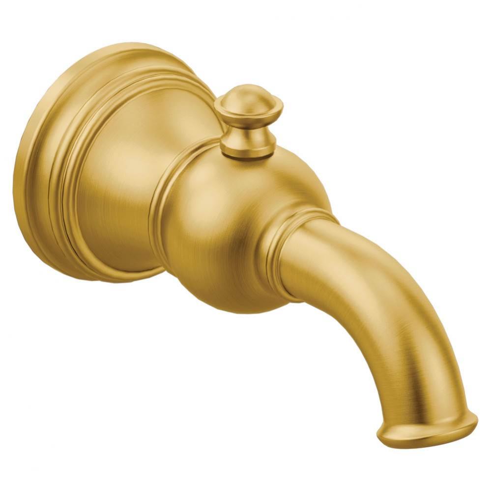 Weymouth Tub Spout with Diverter 1/2-Inch Slip-Fit CC Connection, Brushed Gold