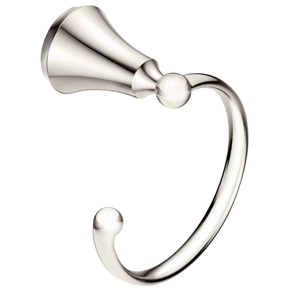 Wynford Bathroom Hand Towel Ring, Polished Nickel