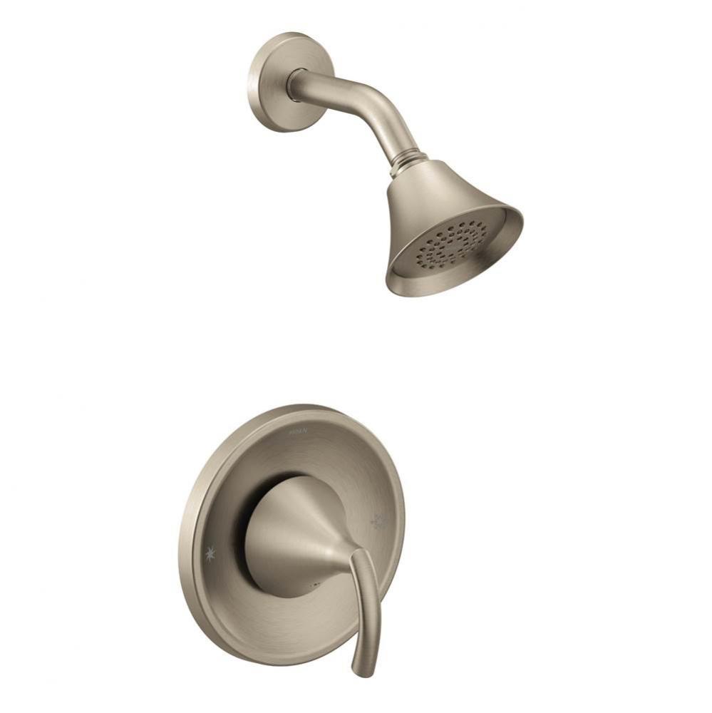 Glyde 1-Spray Single-Handle Eco-Performance Posi-Temp Shower Faucet Trim Kit in Brushed Nickel (Va