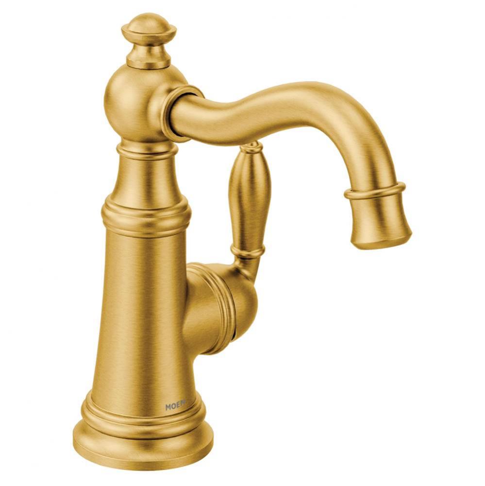 Weymouth Single Handle Bar Faucet, Brushed Gold