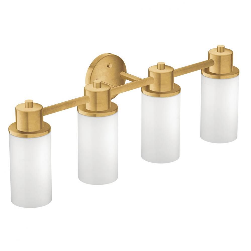 Brushed Gold Four Globe Bath Light