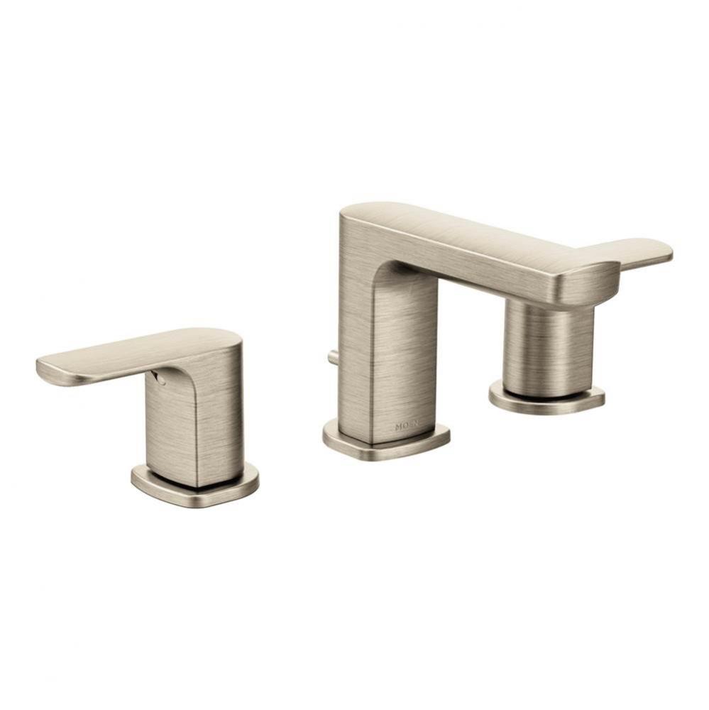 Rizon 8 in. Widespread 2-Handle Bathroom Faucet Trim Kit in Brushed Nickel (Valve Sold Separately)