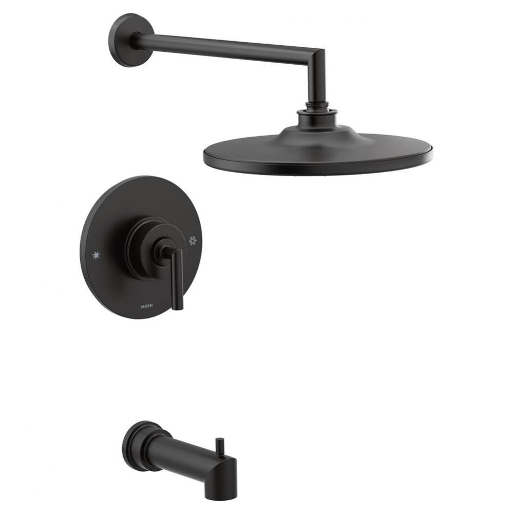 Arris Posi-Temp 1-Handle 1-Spray Tub and Shower Faucet Trim Kit in Matte Black (Valve Sold Separat