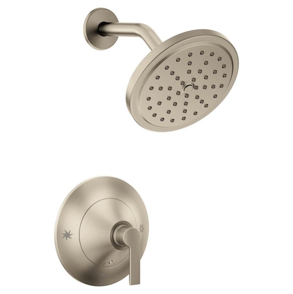 Doux 1-Handle Eco-Performance Posi-Temp Shower Faucet Trim Kit in Brushed Nickel (Valve Sold Separ