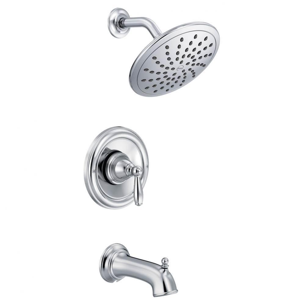 Brantford Posi-Temp Rain Shower 1-Handle Tub and Shower Faucet Trim Kit in Chrome (Valve Sold Sepa