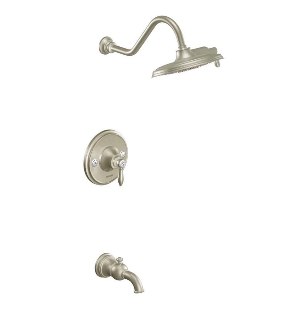 Weymouth 1-Handle Posi-Temp Tub and Shower Trim Kit in Brushed Nickel (Valve Sold Separately)