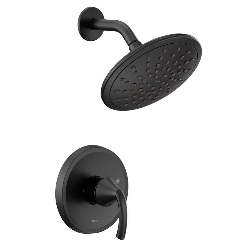 Glyde M-CORE 2-Series Eco Performance 1-Handle Shower Trim Kit in Matte Black (Valve Sold Separate