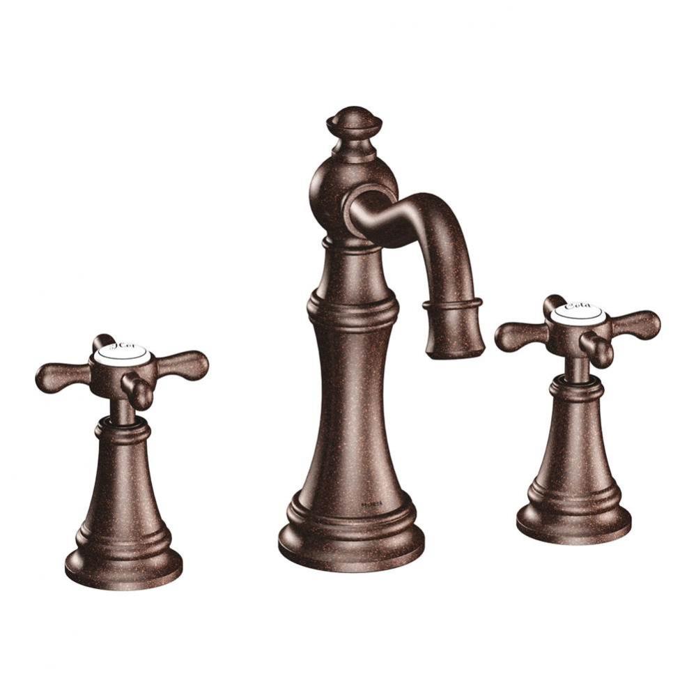 Weymouth 8 in. Widespread 2-Handle High-Arc Bathroom Faucet Trim Kit in Oil Rubbed Bronze (Valve S