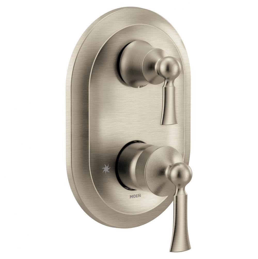 Wynford M-CORE 3-Series 2-Handle Shower Trim with Integrated Transfer Valve in Brushed Nickel (Val