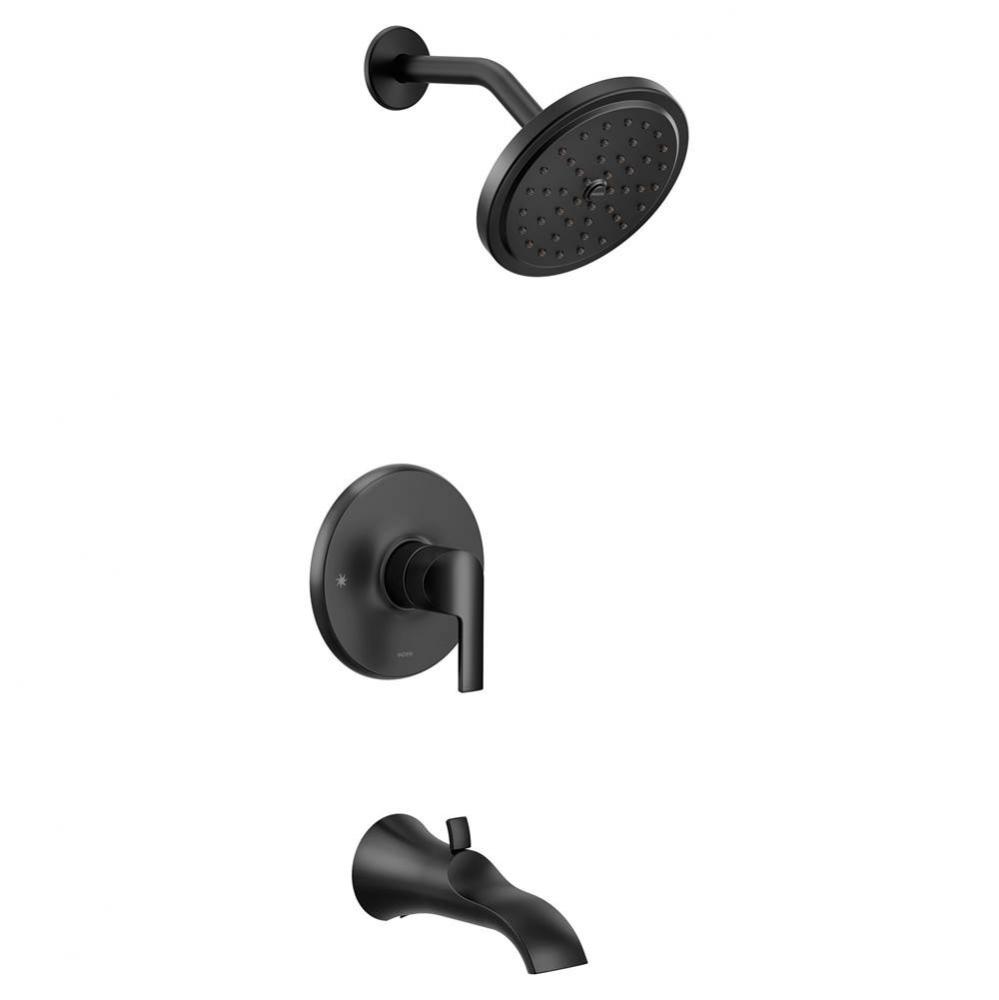 Doux M-CORE 3-Series 1-Handle Eco-Performance Tub and Shower Trim Kit in Matte Black (Valve Sold S