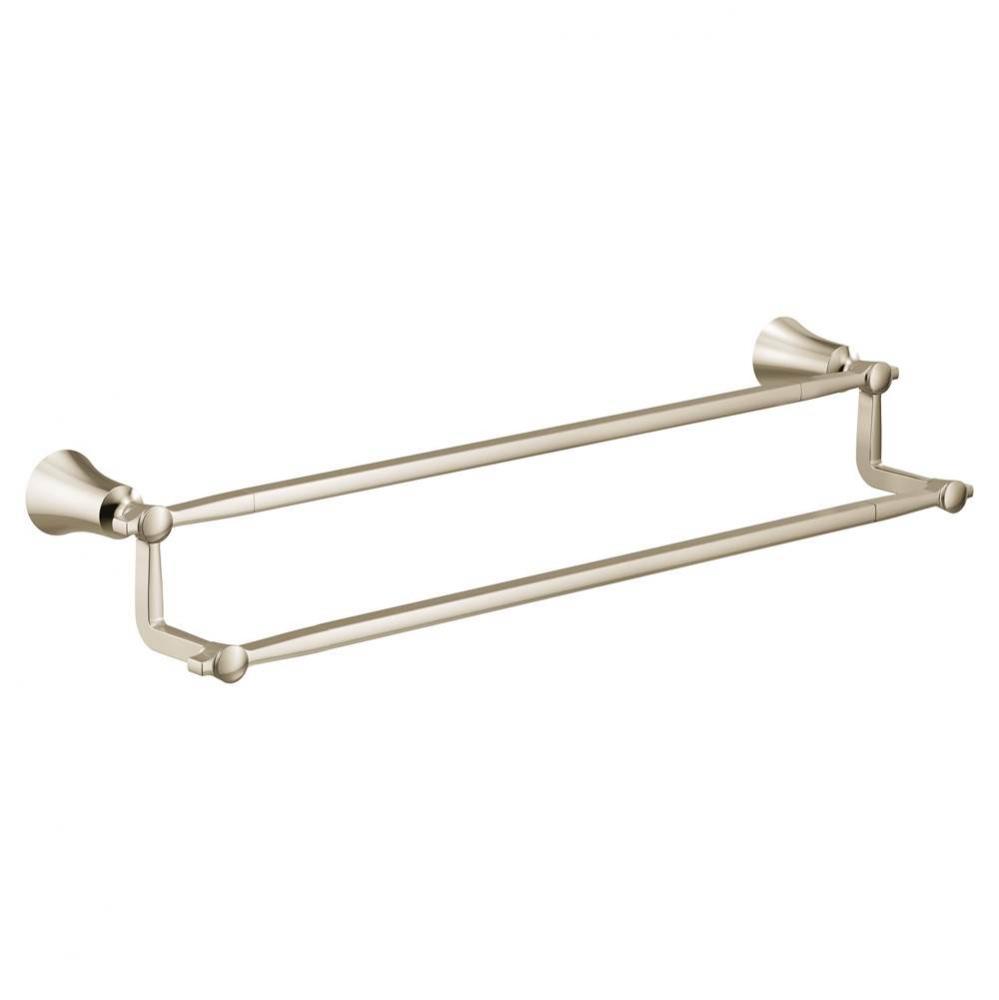 Polished Nickel 24&apos;&apos; Double Towel Bar