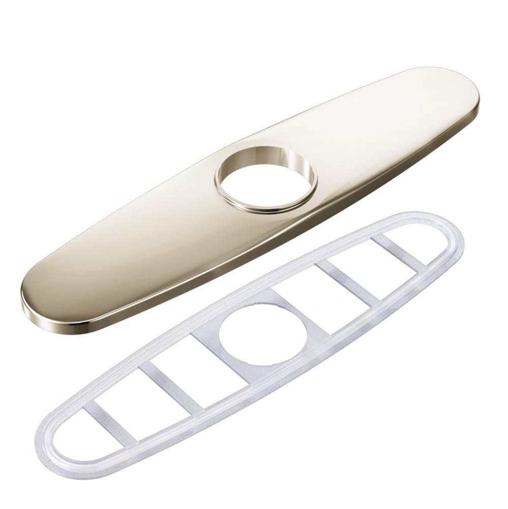 10.27 in. x 2.45 in. Escutcheon Plate in Polished Nickel